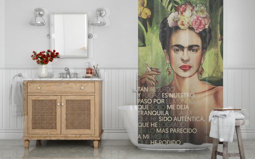 Quote print Frida Kahlo Shower Curtain (AT)