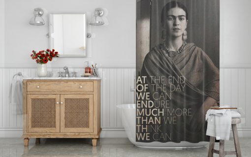 Quote print Frida Kahlo at the end Shower Curtain (AT)
