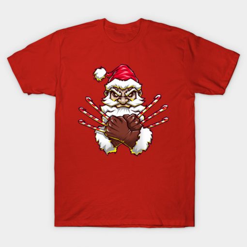 Santa Claws Christmas Wolverine T Shirt (AT)