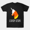 Unicorn Candy Corn Halloween Cute T-Shirt (AT)
