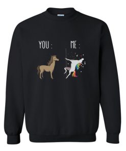 Unicorn You Me Funny Unicorn Sweatshirt (AT)