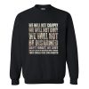 We Will Not Comply Sweatshirt (AT)