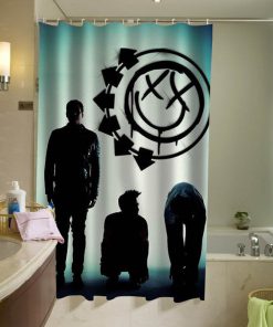 blink 182 logo silhouette shower curtain (AT)