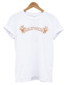 California Poppy White t shirt RF02