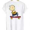 Charlie Brown Skateboard t shirt back RF02