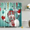Christmas Snowman Shower Curtain RF02