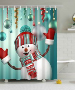 Christmas Snowman Shower Curtain RF02