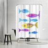 Fish Cluster 4 Single Shower Curtain RF02