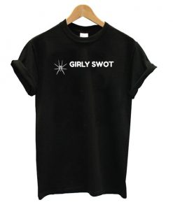 Girly Swot White Text Spider t shirt RF02