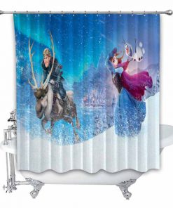 Kristoff Olaf Princess Anna Sven Shower Curtain RF02