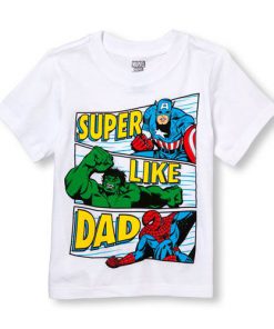 Marvel 'Super Like Dad' Super Hero Group Graphic Tee t shirt RF02
