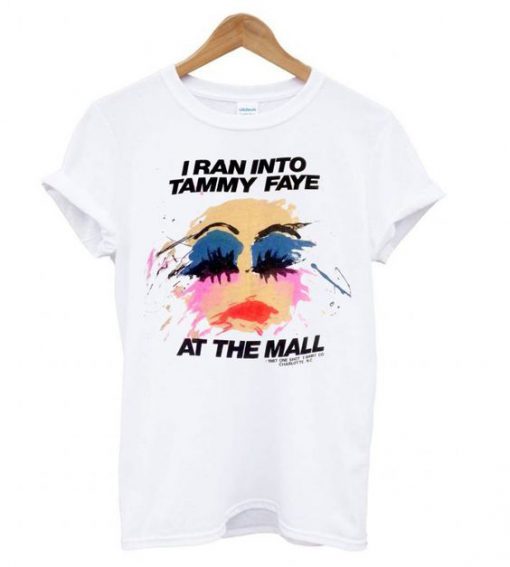 vtg 80s RARE I Ran Into Tammy Faye Bakker At the Mall t shirt RF02