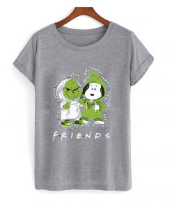 Baby Grinch And Snoopy Friends Light Christmas T shirt RF02