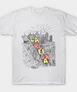 Barcelona Skateboard sketch Classic t shirt RF02