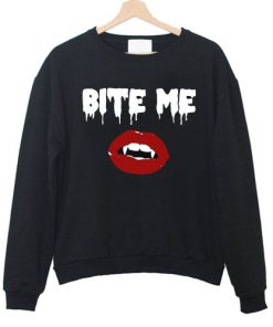 Bite Me Vampire Lips Fleece sweatshirt RF02