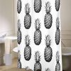 Black & White Pineapple Shower Curtain RF02