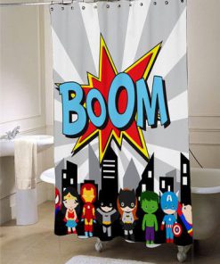 Boom Superhero Shower Curtain RF02