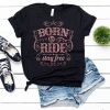 Born to Ride Glitter t shirt RF02