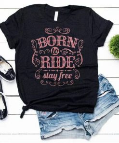 Born to Ride Glitter t shirt RF02