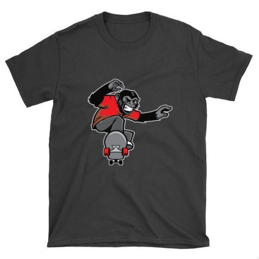 Chimp Skateboarder t shirt RF02