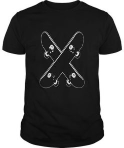 Crossed Skateboards t shirt RF02