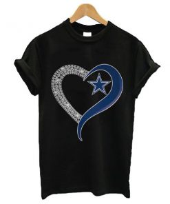 Dallas Cowboys diamond heart t shirt RF02