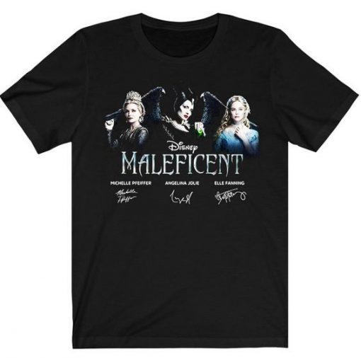 Disney Maleficent 2 Cast Signature t shirt RF02