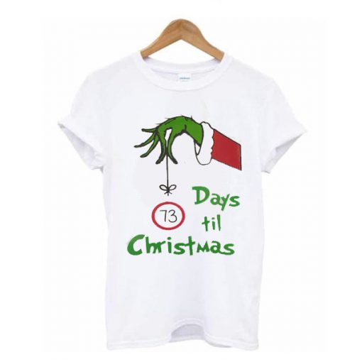 Grinch Hand Christmas Countdown t shirt RF02