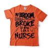 Halloween Broom Nurse Funny t shirt RF02