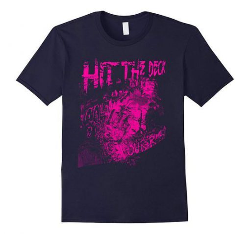 Hit The Deck Pink Skater Skateboarding t shirt RF02