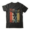 Kick Flip Skateboarding Repeat t shirt RF02