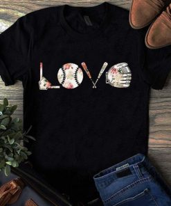 Love baseball Print t shirt RF02