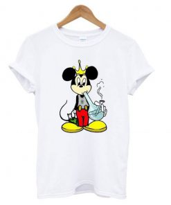 Mickey Mouse Smoking a Bong Marijuana 420 Stoner Weed t shirt RF02