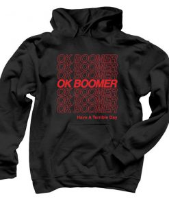 Ok Boomer Black Hoodie RF02
