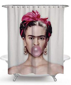 Pink Frida Kahlo Mildew Shower Curtain RF02