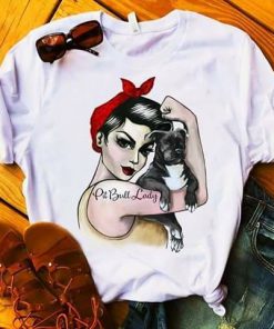 Pitbull Lady t shirt RF02