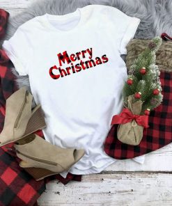 Plaid Merry Christmas t shirt RF02