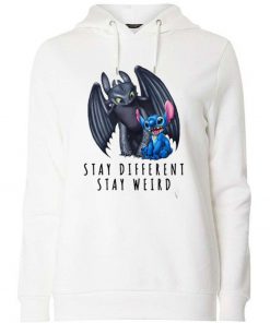 Pretty Toothless And Stitch Stay Different Stay Weird hoodie RF02