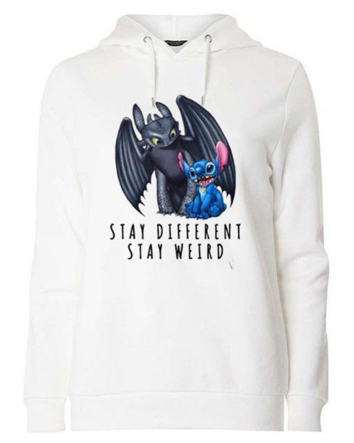 Pretty Toothless And Stitch Stay Different Stay Weird hoodie RF02