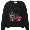 Red truck wine Christmas sweatshirt RF02