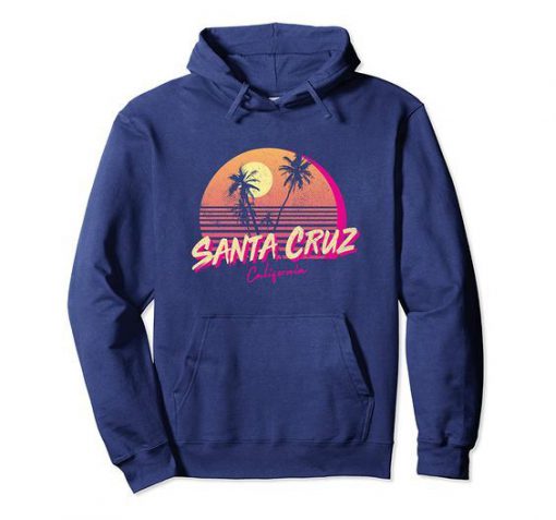 Retro Santa Beach Sunset hoodie RF02