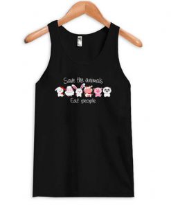 Save The Animals Eat People tank top RF02