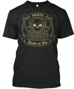 Skate or Die Skull Bones Tee t shirt RF02