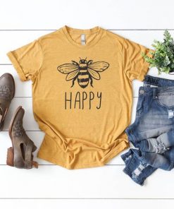 Women's Bee Happy t shirt RF02