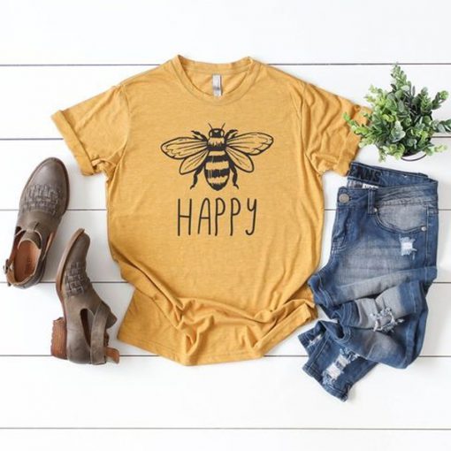 Women's Bee Happy t shirt RF02