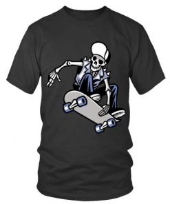 skeleton skull skateboarder t shirt RF02