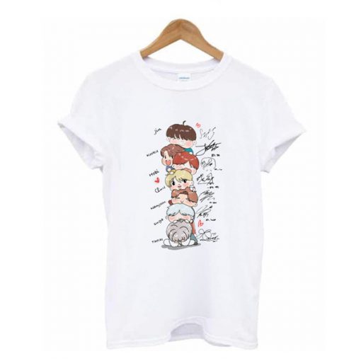 BTS Chibi Signatures t shirt RF02