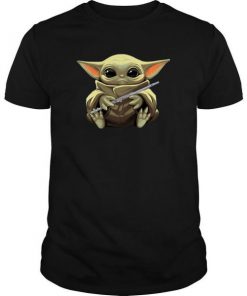 Baby Yoda Hug Flute t shirt RF02