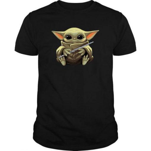 Baby Yoda Hug Flute t shirt RF02