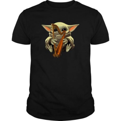 Baby Yoda Hug Harp t shirt RF02